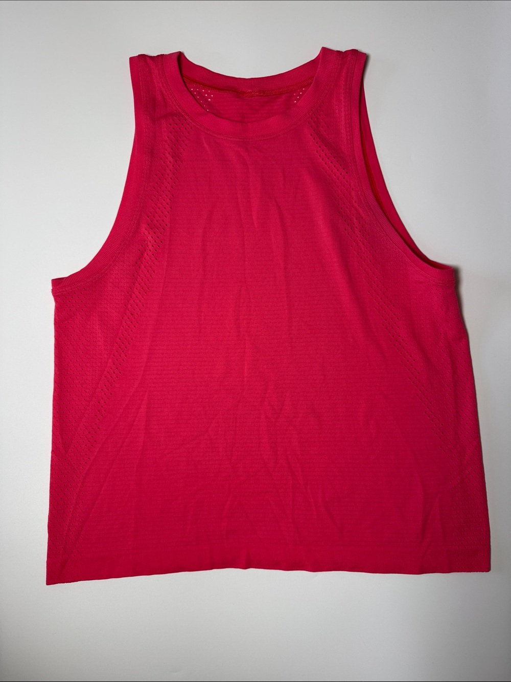 lululemon athletica Bright Pink Sleeveless Mesh-Panel Tank